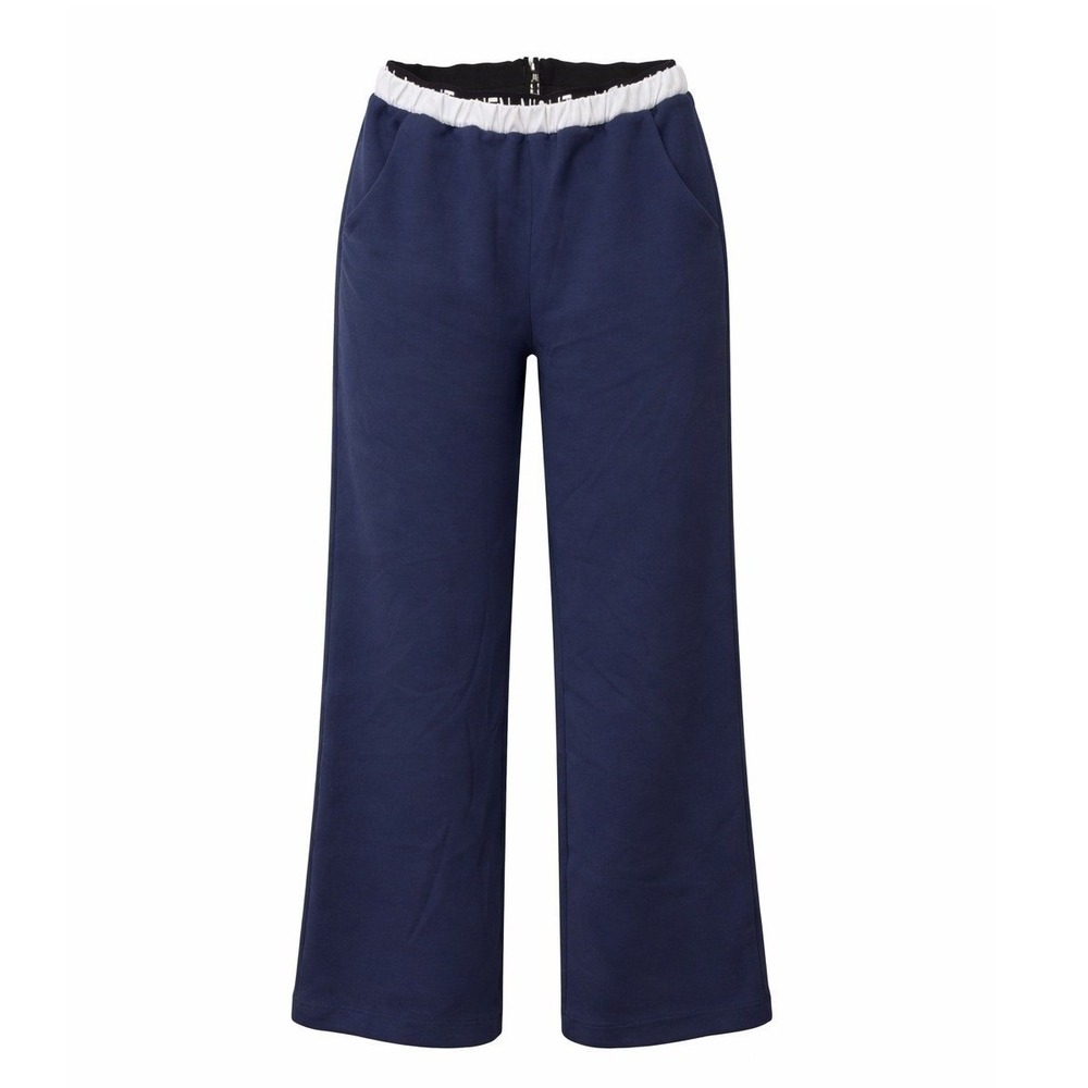 Kedi Wide Leg Pants YOUTH XL Blue Contrast Waistband Streetwear Athleisure